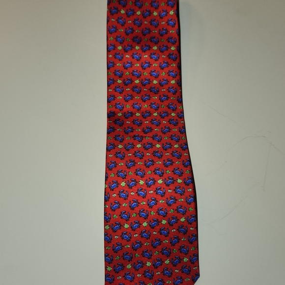 Cape Cod Neckwear Red Crab Silk Tie - Picture 2 of 6
